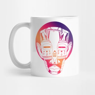 Sunset Sky African Mask No 3 Mug